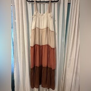 Colorblock Midi Dress